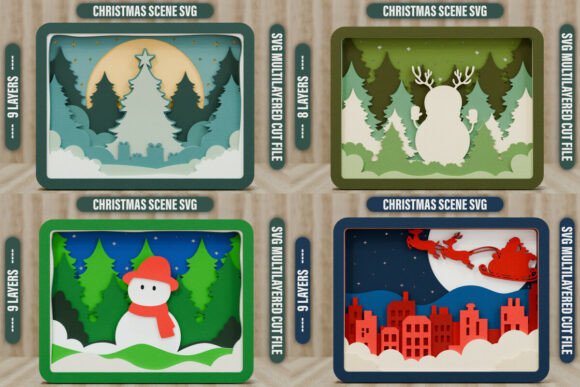 Download Christmas Scene SVG Laser Craft BUNDLE - Premium Resources
