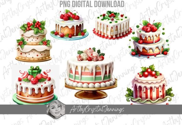 Download Red &amp; Green Christmas Cake Holiday Food - Premium Resources